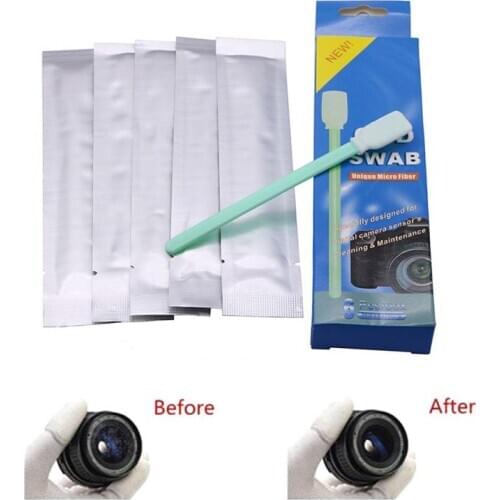 6 PCS Full Frame Wet Sensor Cleaner Cleaner Swab Ultra CMOS CCD SWAB For Digital Cameras Canon Nikon Sony DSLR Camera Accessorie