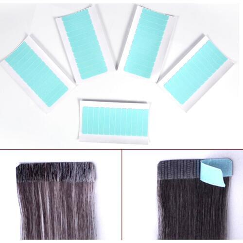 60Pcs/Set Skin Weft Hair Extension Adhesive Double Sided Super Tape Tab Waterproof Human Hair Extensions Tape Beauty Makeup Tool