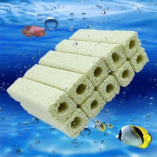Fish Tank Filter Aquarium Accessories Nano Material Ceramic Filter Material Nano Quartz Square Filter House Nitrifying Bacteria