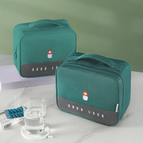 First Aid Kit Travel Camping Large Capacity Medicine Box Thickened Home Emergency Kit Medicine Cabinet Storage Bag Pill Case