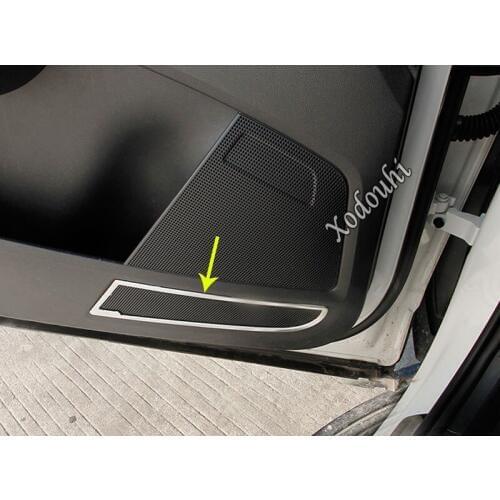 Car Sticker Cover Styling Detector Door Inside Down Audio Speak Sound Ring Circle Trim For Skoda Kodiaq 2017 2018 2019 2020