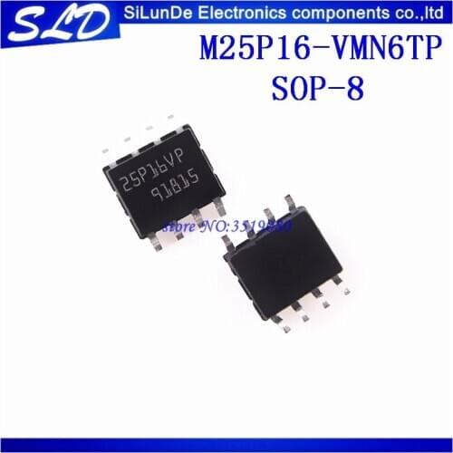 Free Shipping 50pcs/lot M25P16-VMN6TP M25P16-VMN6 25P16VP SOP-8 FLASH 16MBIT 75MHZ new and original in stock