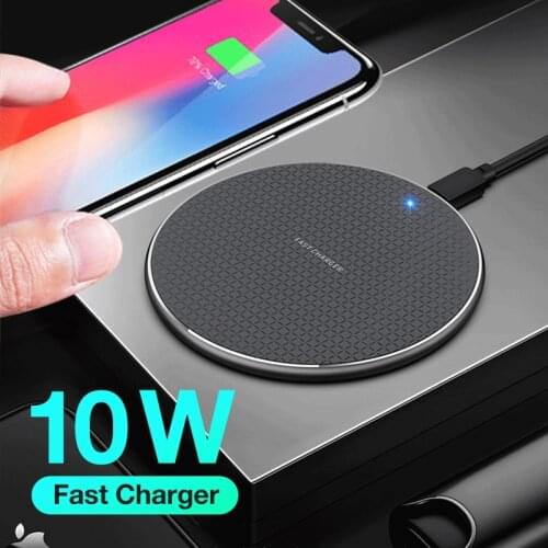 10W Fast Wireless Charger For Samsung Galaxy S8 S10 S9 Note 9 USB Qi Charging Pad for iPhone 11 Pro XS Max XR X 8 Plus 12