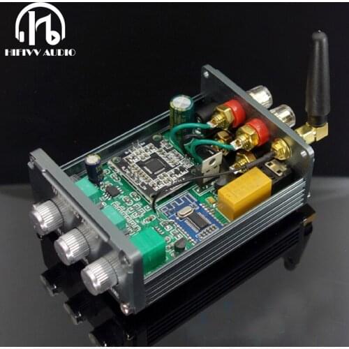 15W+15W HIFI Digital power amplifier with case Bluetooth 4.2 2*NE5532 preamplifier With 3-5 inch passive speakers