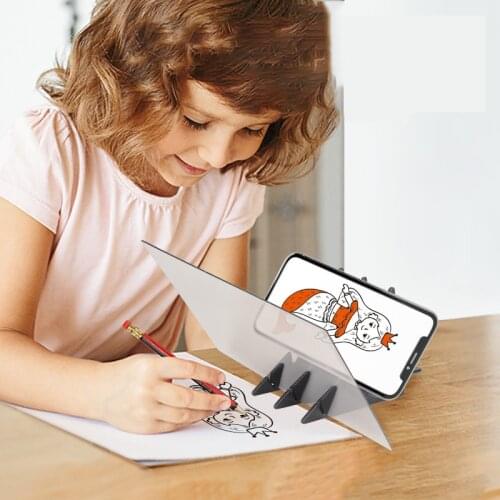 Kids Projection Sketch Tracing Drawing Copy Board Optical Draw Projector Painting Reflection Tracing Line Table Bracket Holder