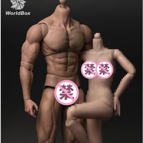 33cm 1/6 Scale Action Figure Tall Male Body Figure Durable Body Ripped Muscular Man Strong Body Model AT027