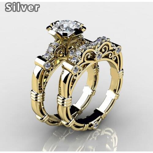 LKN hot selling a new 18k gold-plated diamond ring European and American eight-heart eight-arrow zircon engagement ring