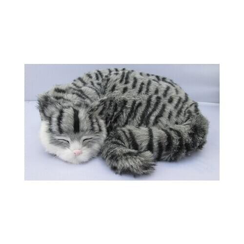 Simulation cute sleeping cat 29x31x10 model polyethylene&furs cat model home decoration props ,model gift d486
