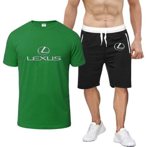Men 2021 New Polo Shirts LEXUS Logo Printing Comfortable Short sleeve shorts suit Cotton Harajuku Tops Casual Sport T-Shirt Tees