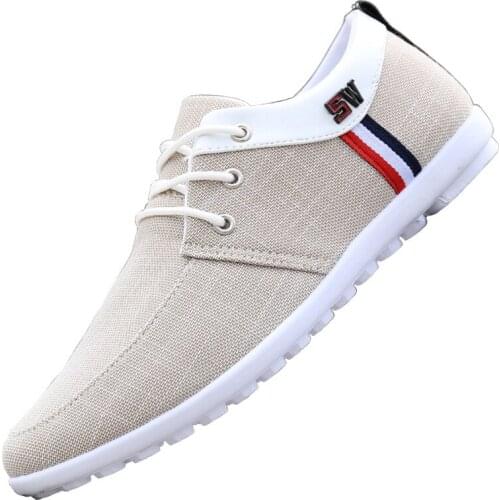 Spring And Autumn Breathable Canvas Shoes Mens Non-slip 2021 Fashion Loafers Sports Casual Shoes Deodorant flat Driving Shoes