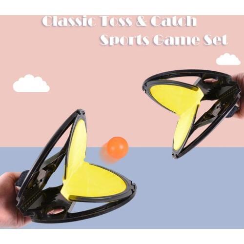 Table Tennis Toss Catch Ball Game Set Catch Ball Game Set Throw And Catch Parent-Child Interactive Outdoor Toys