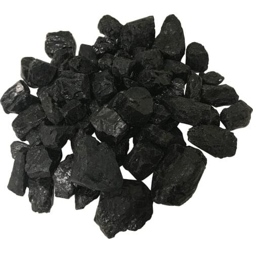 Natural small black tourmaline raw stone, natural healing crystal, furniture ornaments