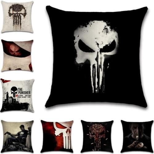 Skull Frank printed TV show Cushion Cover decorative Home Throw sofa chair car seat friend kids boys bedroom gift pillowcase
