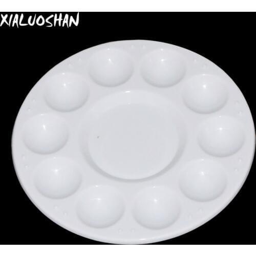 Diameter 17 cm Circular Plastic 10 Holes Palette Art Special Painting Tools Painting Watercolor Apparatus