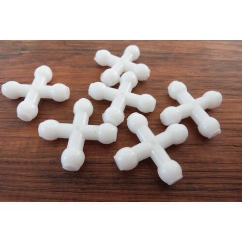 30mm white cross shape plastic beads fit for 12mm skeleton joint for toy joint skeleton accessories