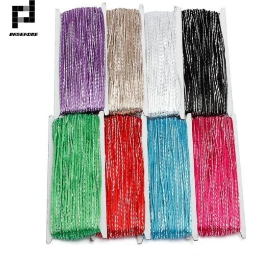 BASEHOME (about 30 meters 3mm) Chinese Soutach Silver Wire Cord Nylon Rope Snake Belly Cords for DIY Chinese Knot Findings