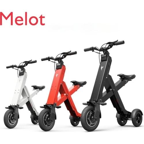 Portable Mini Foldable Electric Scooter Womens Small Three-Wheel Ultra-Light Lithium Battery Bicycle Walking with Seat