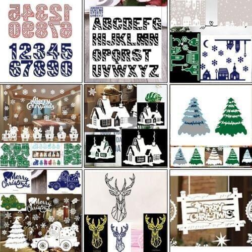 Merry Christmas Snow House Tag Metal Cutting Dies Stencil DIY Scrapbooking Album Stamp Paper Card Embossing Decor Craft