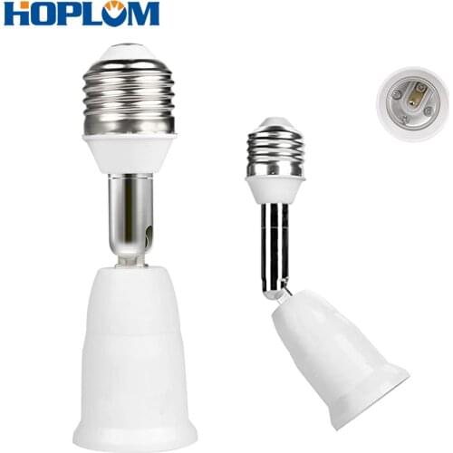 E26/E27 to E26/E27 Socket Extender,Standard Medium E26 /E27 Base,Flexible Medium Light Bulb Socket Converter,180 Degree Bendable