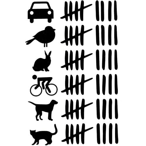 For Road Kill Count Accident Tally chart vinyl decal sticker car window van DIY