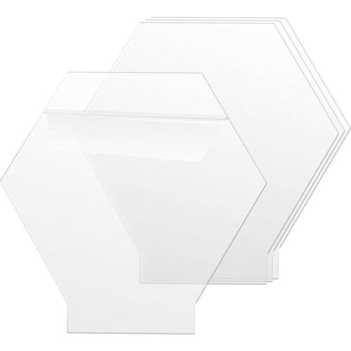 New 2mm Acrylic Blanks for Light Base Clear Acrylic Sheets with Protective Film for Table Sign, DIY Display Project 4PCS