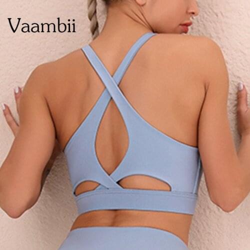 Criss Cross Sport Bra Without Bones Womens Open Back Bras Push Up Seamless Yoga Vest Woman Xl Fitness Bra Gym Top With Cups