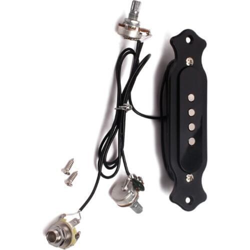 Soundhole Prewired Active Pickup 4 String For Cigar Box Guitar Parts Accessories