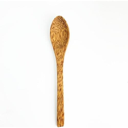 1PC Organic Coconut Palm Coconut Spoon Wood Cutlery Natural Bamboo Wooden Spoon for Coconut Shell Bowl Bamboo Spoon Cutlery