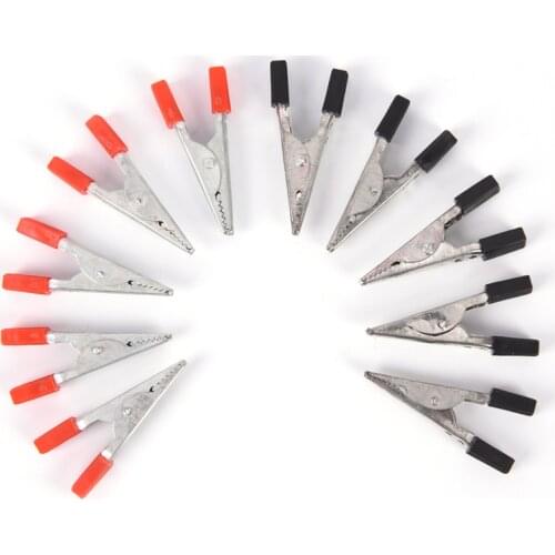 10Pcs/Lot Test Clips Stainless Steel Alligator Crocodile Cable Lead Screw Fixing Use In Stereo Applications 52mm 48mm 45mm 28mm