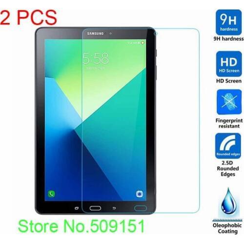 2 PCS 9H Premium tempered glass Screen Protector Film For Galaxy Tab A A6 10.1 with S Pen (2016) P580 P585 tablet Protector Film
