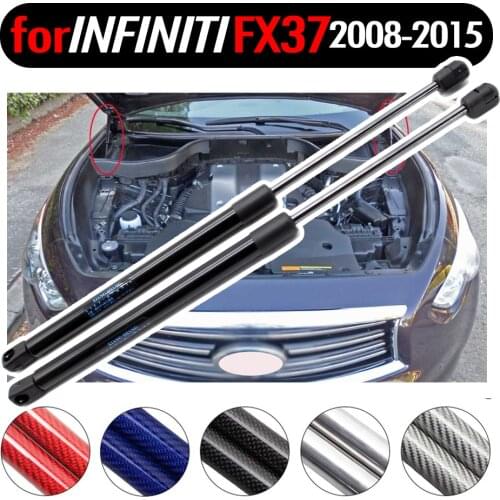 2pcs Front Bonnet Hood Gas Charged Struts Lift Support For Infiniti FX37 Off-Road Vehicle 2008-2015 Auto Damper Gas Struts 316MM