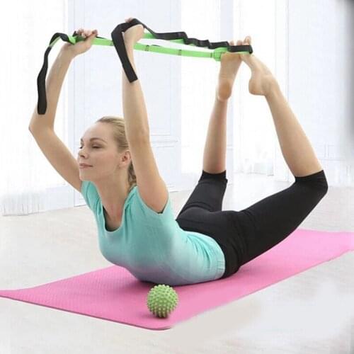 2020 Waist Leg Resistance Bands Yoga Stretch Strap Elastic Yoga Belt Fitness Exercise Gym Pilates Body Building Resistance Belt