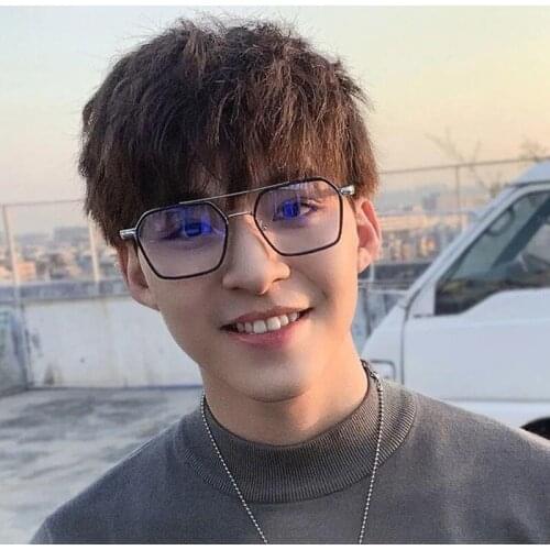 2021 Metal punk Computer Glasses Frame Women Men Anti Blue Light square Eyewear Blocking Glasses Optical Spectacle Eyeglass