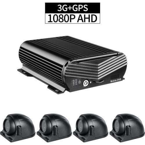 4CH D1 HDD Car Mobile Dvr With 3G GPS Function Support 4Pcs Rear Waterproof Camra , Pc/Phone RealTime Video MDVR Platform Free