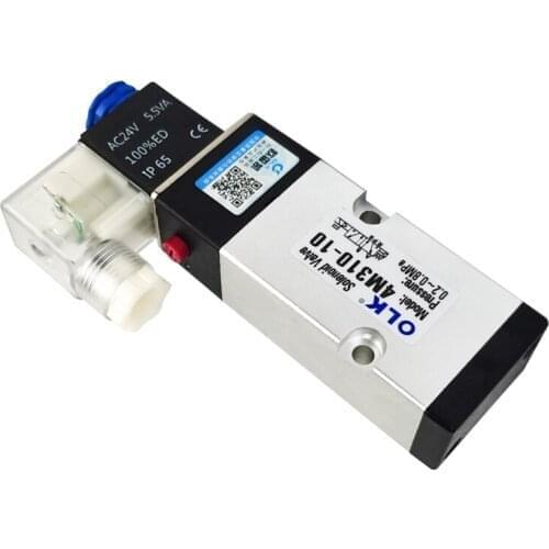 4M310-10 Pneumatic Electric Solenoid Valve 2 Position 3 Port Five Way Control Air Valve Electromagnetic AC110V 220V DC12V 24V