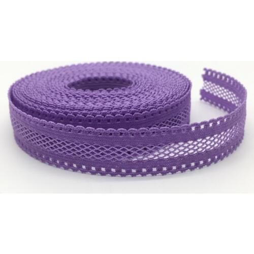 5 Yards 5/8"(15mm) Purple Gridding Elastic Band Multirole Trim Ribbon Sewing Spandex Lace Trim Waist Band Garment Accessory