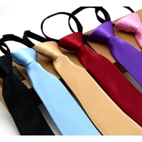 50pcs/lot candy color mens adult 5*46cm zippper necktie/men neck tie
