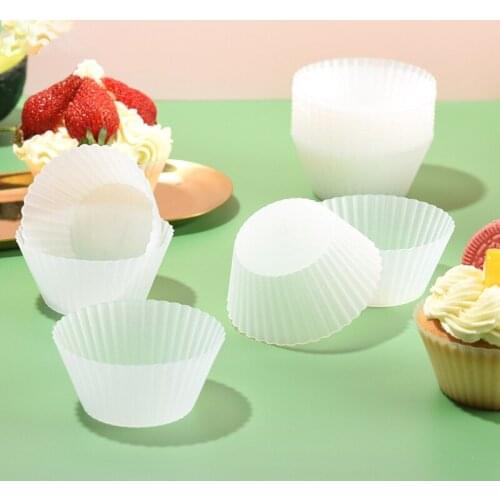 7CM Round Shaped Cake Mold Muffin Cupcake Jelly Oven Microwave Cake Cup Transparent DIY Cake Decorating Tools