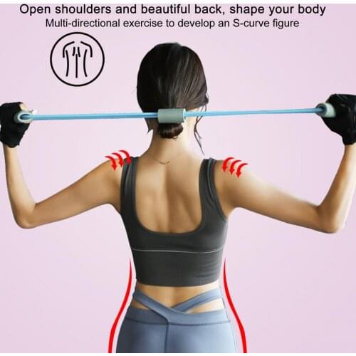 80%HOT8-Shape Gym Yoga Tension Exercise Resistance Rope Strength Training Fitness Tool