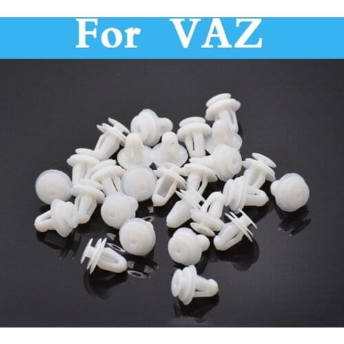 50pcs White Car Door Clip Rivet Auto Fasteners For Vaz 2121 El 2106 2109 2111 Lada Kalina Largus Priora Revolution Lada 2104