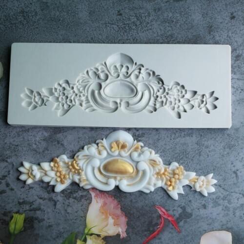 Big Crown，Relief Border Silicone Mold Fondant Cakes Decorating Mould Sugarcraft Chocolate Baking Tools For Cakes Gumpaste Form
