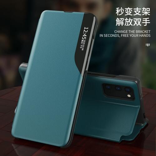 Poco-M3 Case Smart Window view magnetic pu leather flip cover for xiaomi pocophone poco m3 little m 3 3m 6.53'' book stand coque