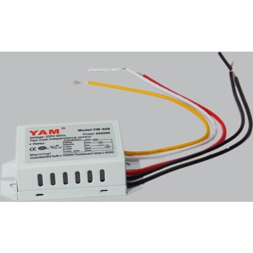 Digital Subsection Switch 2-Way 3-Section Lighting Control Switch 220V 50Hz