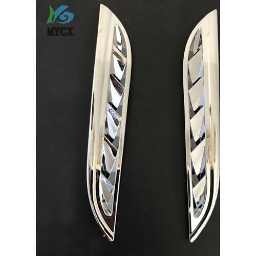 For Suzuki Grand Vitara 2005 2006 2007 2008-2012 ABS Chrome Side Hood Air Intake Side Vent Louver Trim Cover 2pcs