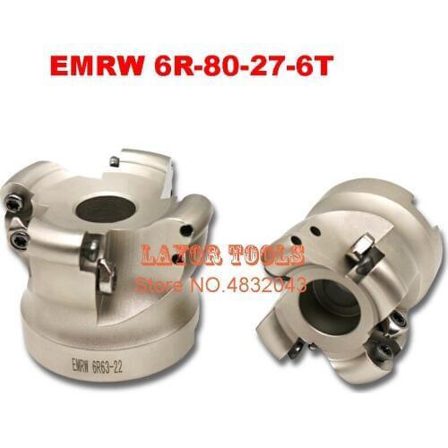 EMRW 6R-80-27-6T Face End Milling Cutter Indexable Flat Roughing Cutting ,CNC Milling Cutter