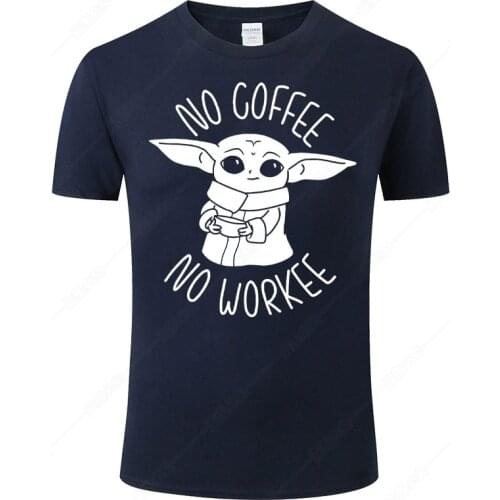 Kawaii Baby Yoda Printed T Shirt Men Women Summer Style Tops Cotton Short Sleeve Tee Star Wars Brand T-shirt Clothing J09