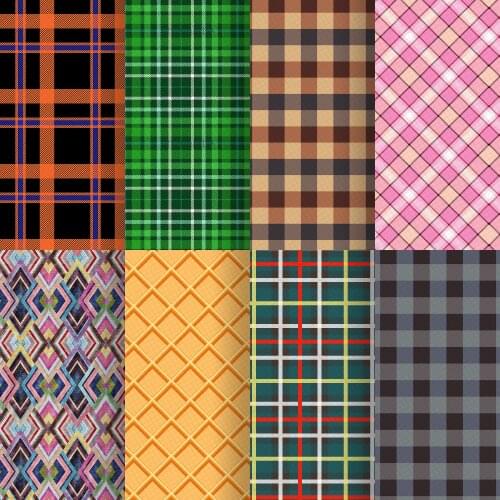 20*33cm Geometric Faux Leather Sheets Plaid Synthetic Leather Fabric For DIY Earrings Bows Handmade Crafts,1Yc19347