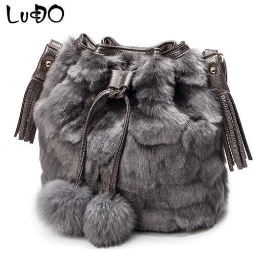 LUCDO Women's Fur Bags