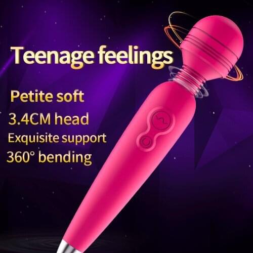 Powerful Oral Clit Vibrators for Women AV Magic Wand Vibrator Massager Sex Toys for Adult 10 Speeds Body Massager USB Charging