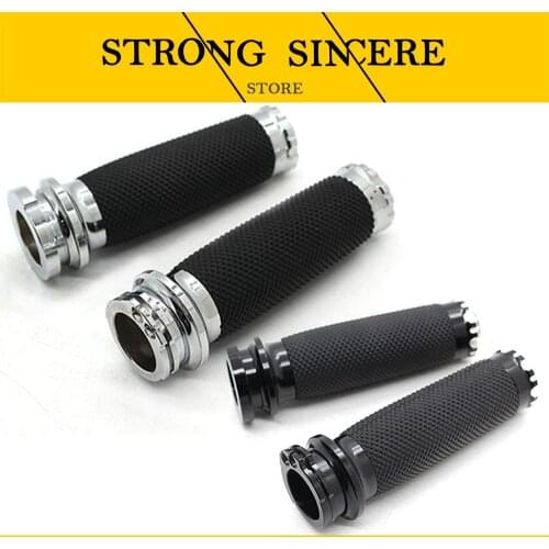 Motorcycle CNC 1" 25mm RDS Handlebar Hand GripsHand glue for Harley XL883 XL1200 XL48 72 Wisconsin Lutheran /fat 16-19